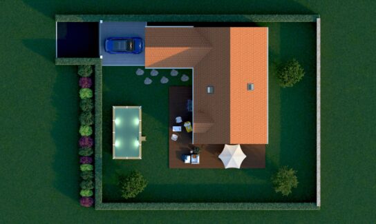 Terrain de 1000 m² à Panilleuse avec maison de 150 m² + garage de 25 m²